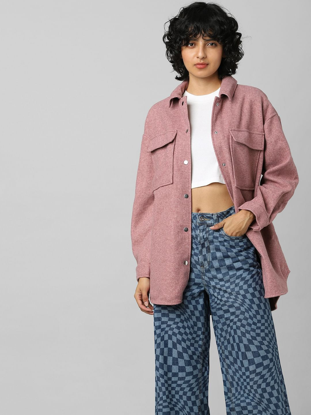 Pink Oversized Shacket