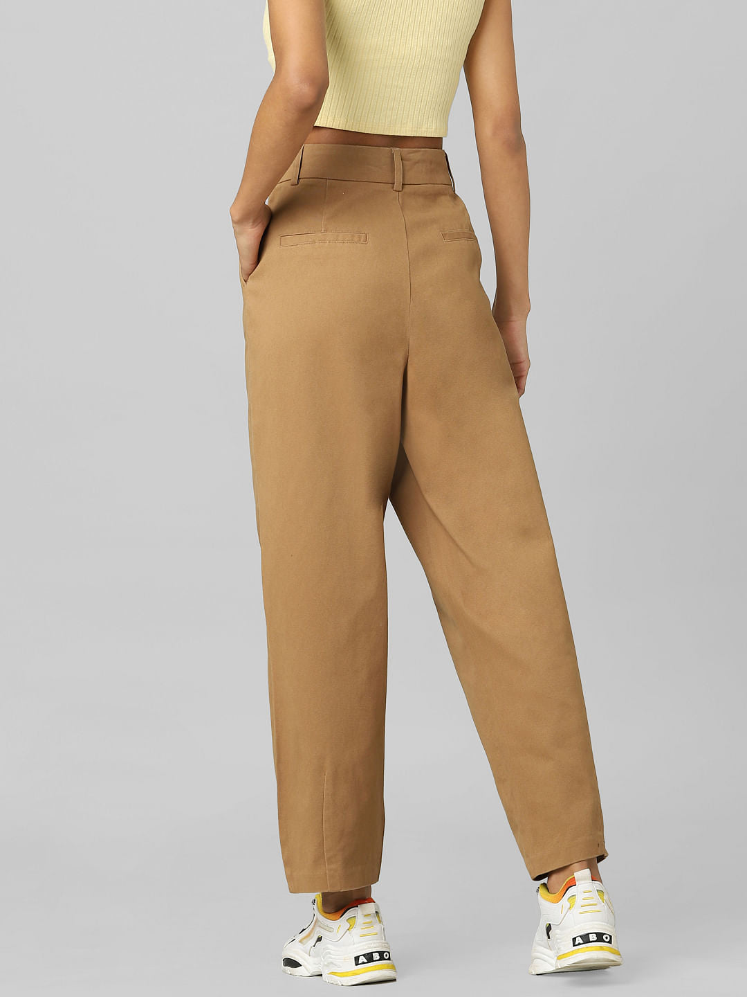 Brown High Rise Chino Pants