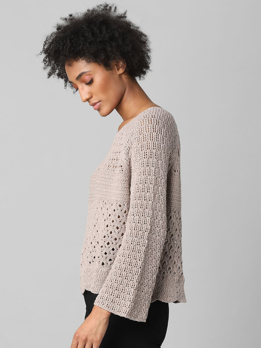 Brown Cut-Out Pullover