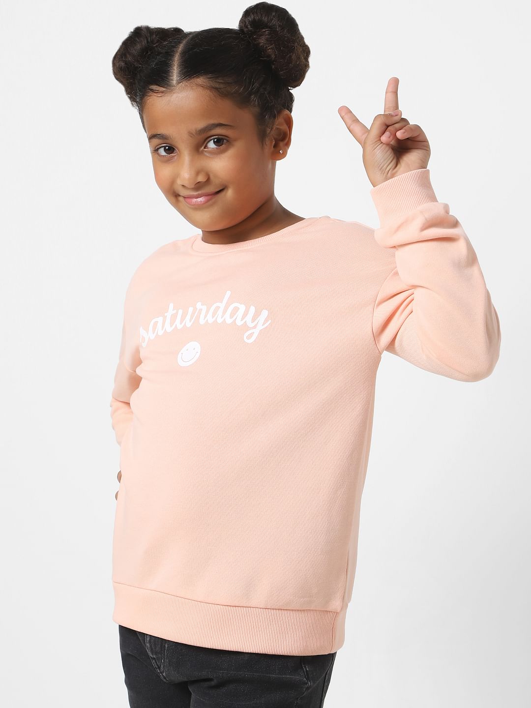 Girls Peach Sweatshirt