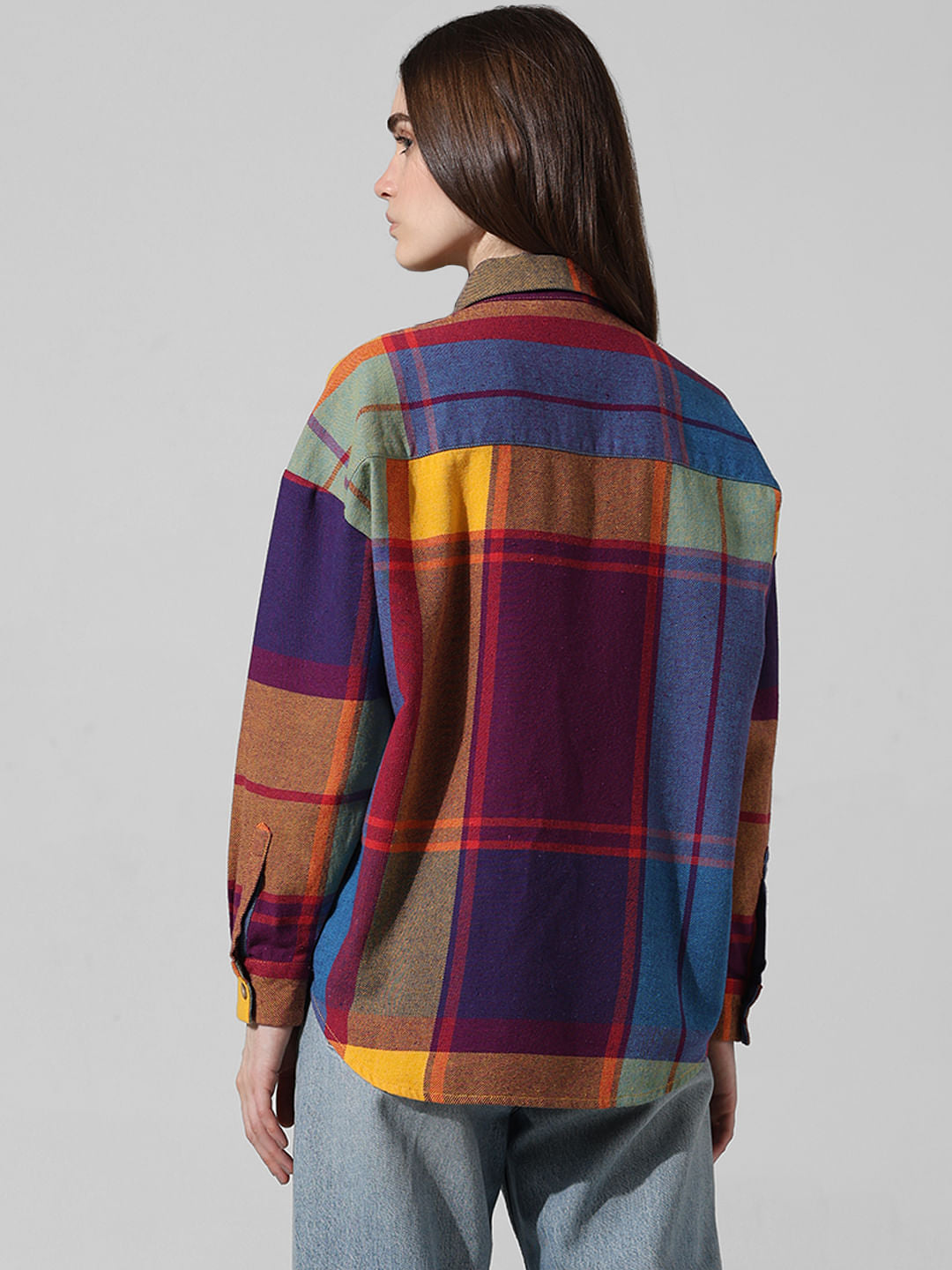 Red Check Oversized Shirt