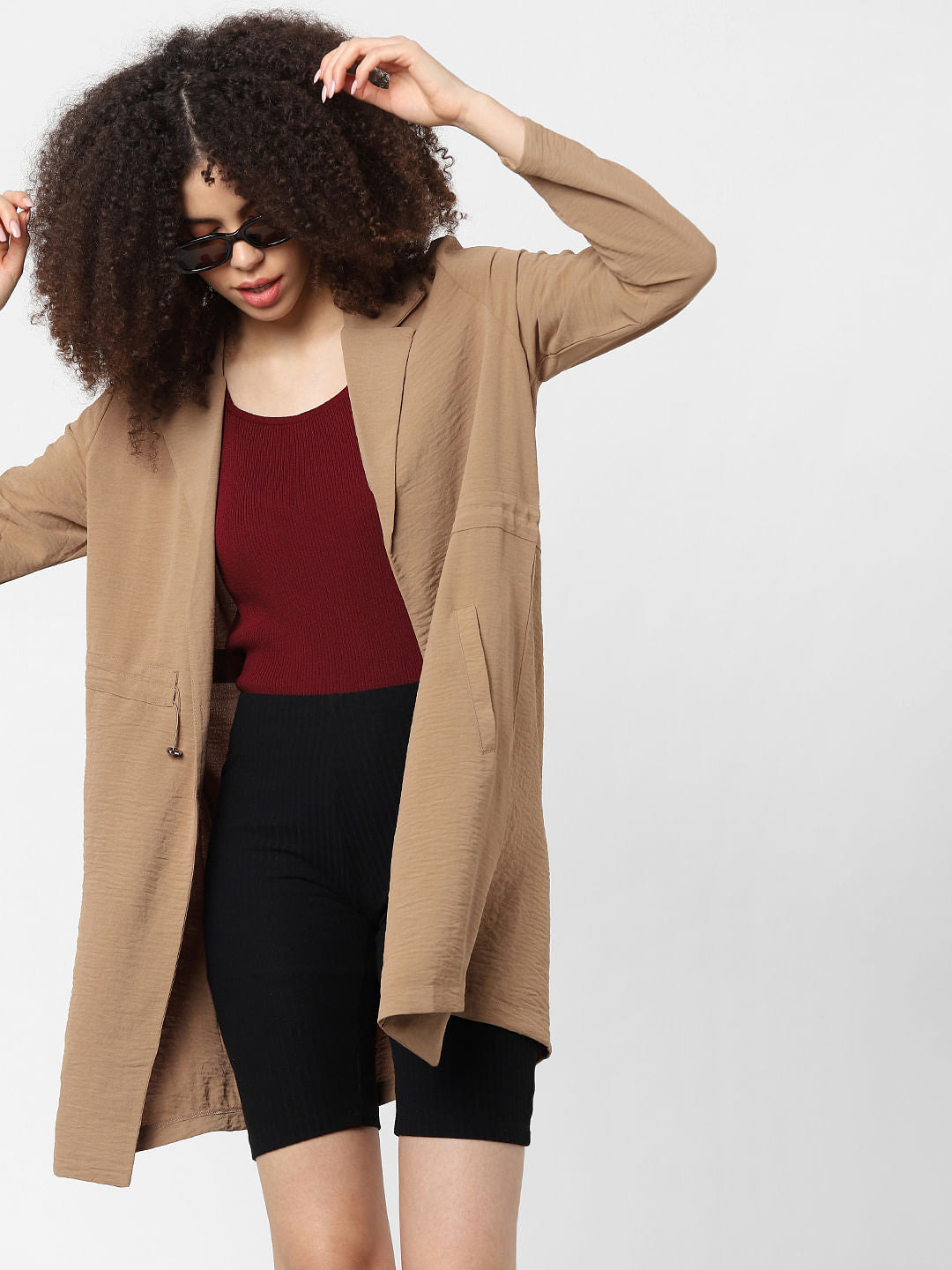 Brown Tailored Long Jacket