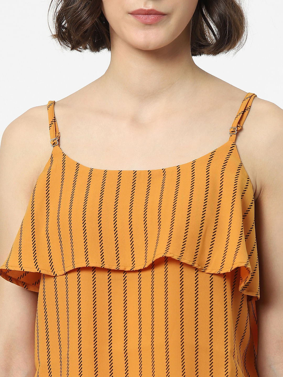 Orange Striped Top