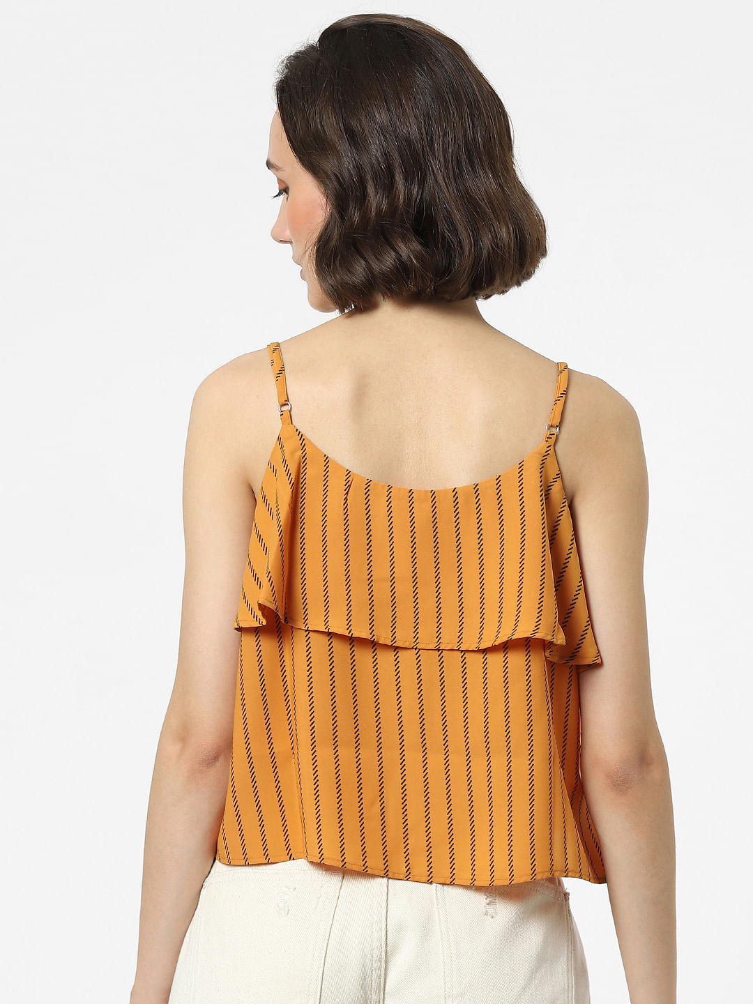 Orange Striped Top