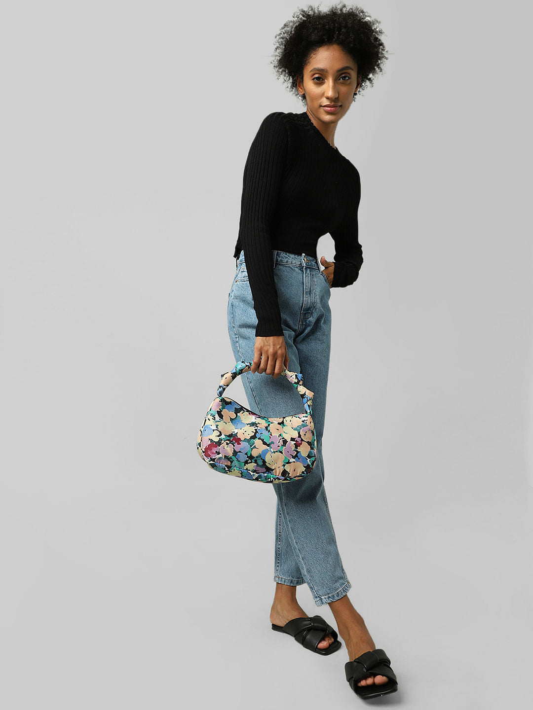 Blue High Rise Mom Jeans