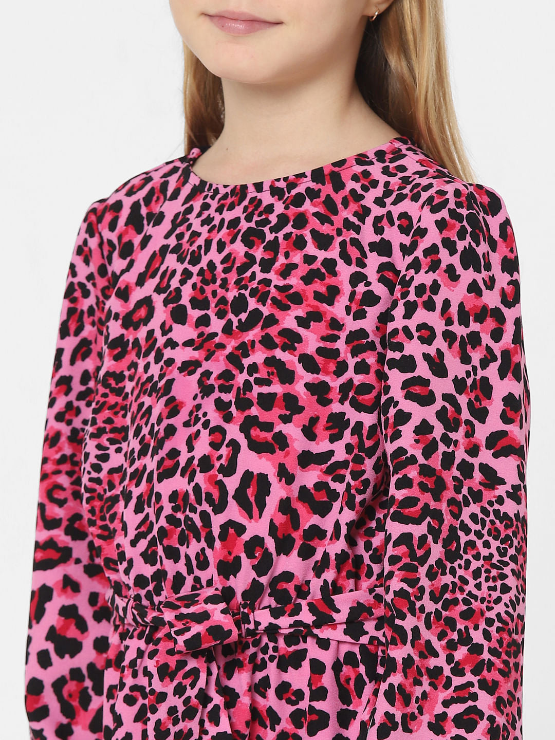 Pink Leopard Print Dress