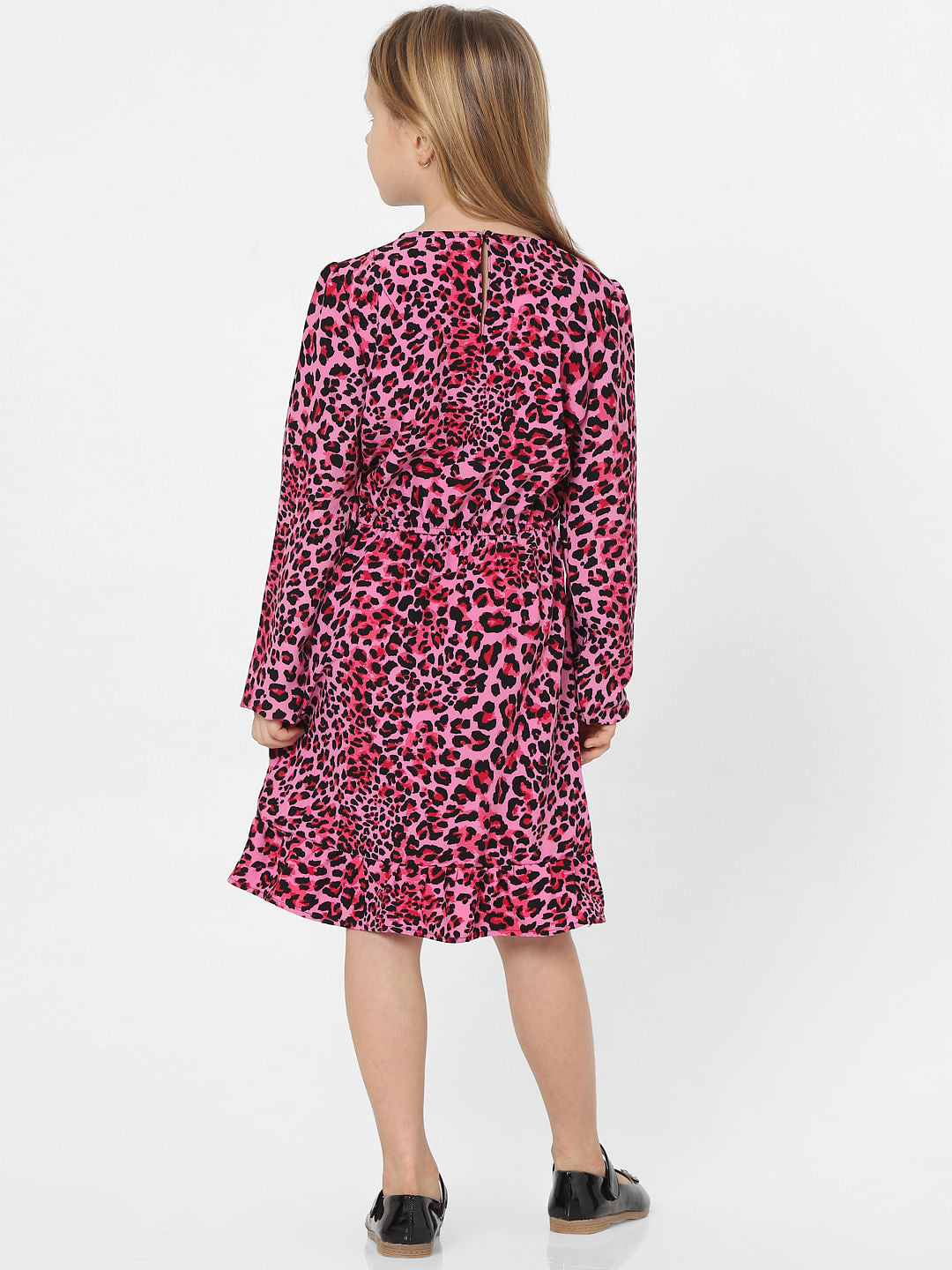 Pink Leopard Print Dress