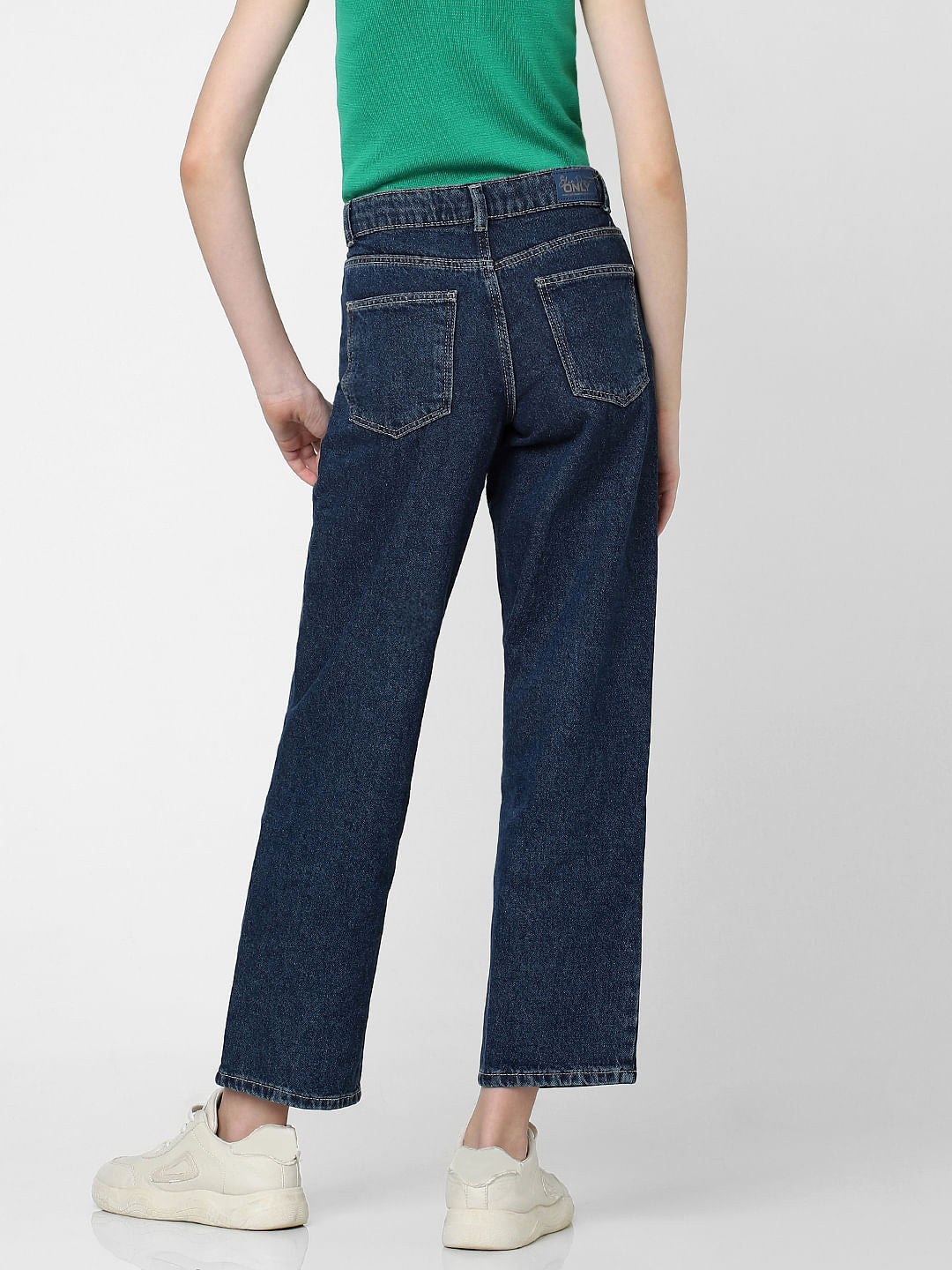 Dark Blue High Rise Carrot Fit Jeans