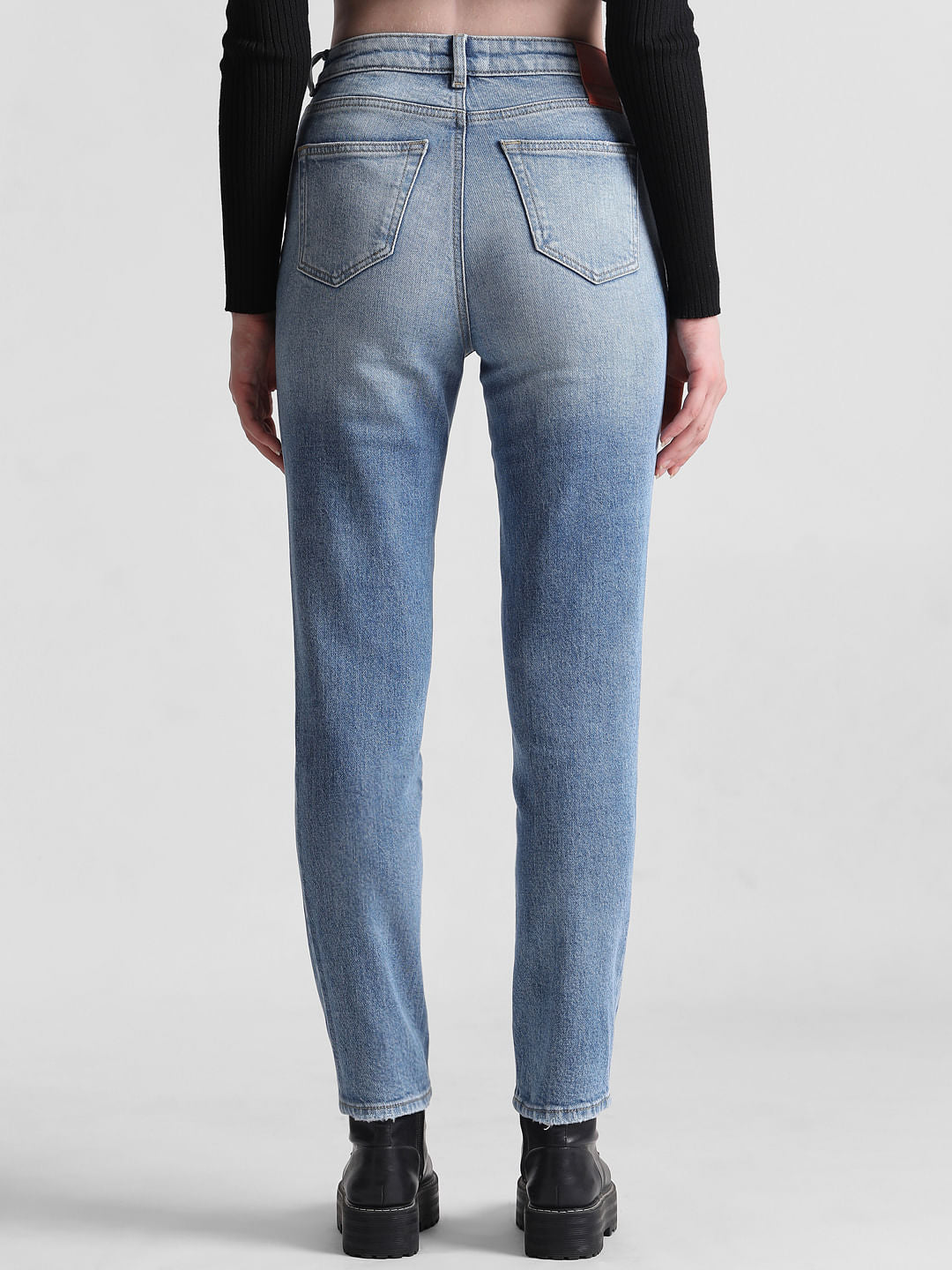 Light Blue High Rise Emily Straight Fit Jeans