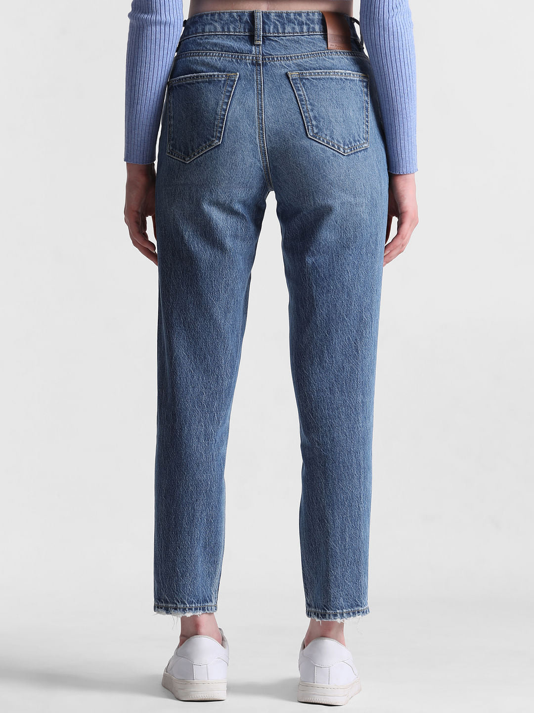 Blue High Rise Erin Straight Fit Jeans