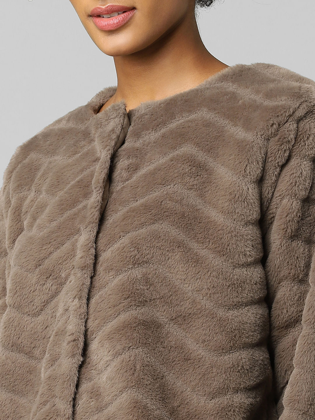 Brown Faux Fur Jacket