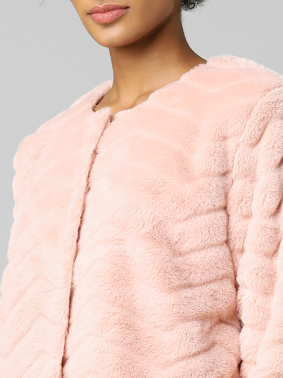 Pink Faux Fur Jacket
