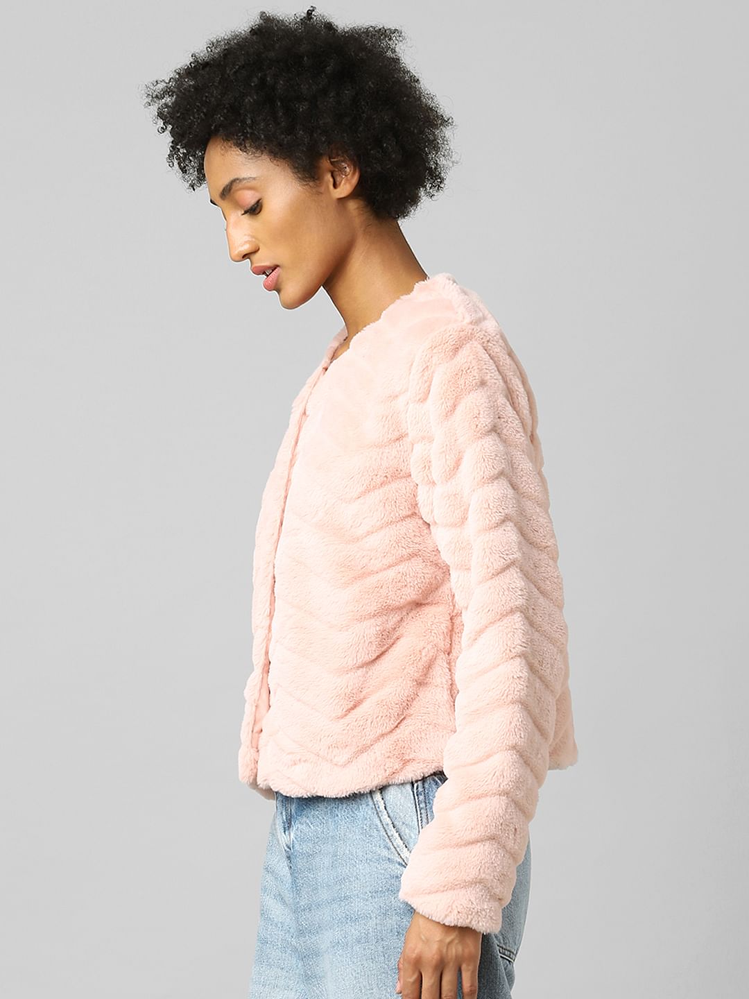 Pink Faux Fur Jacket