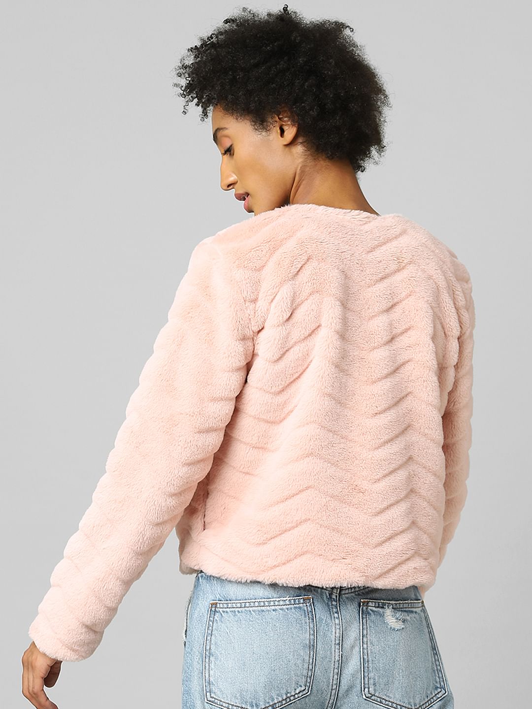 Pink Faux Fur Jacket