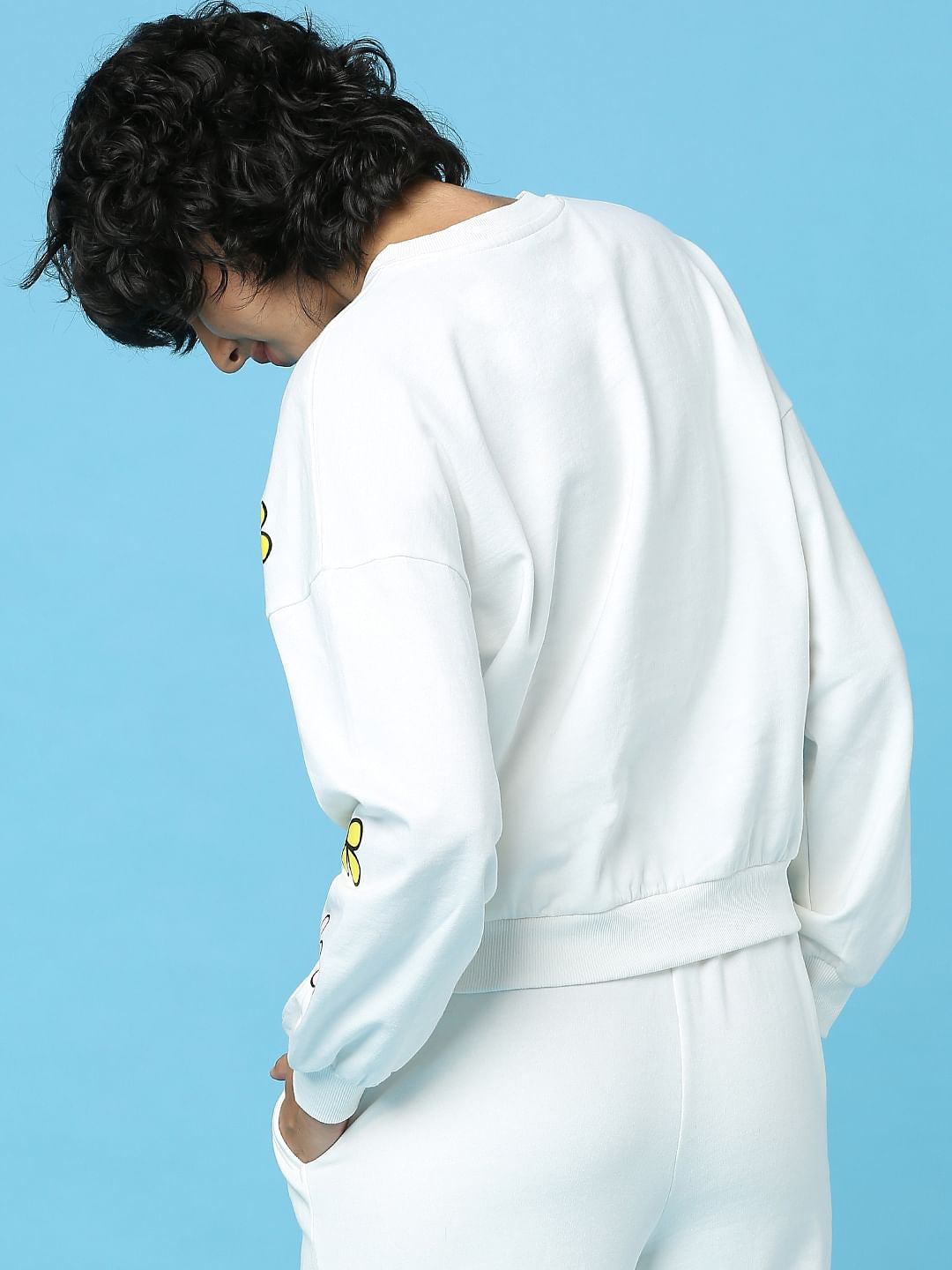 The Smurfs X Only White Printed Co-Ord Sweatshirt