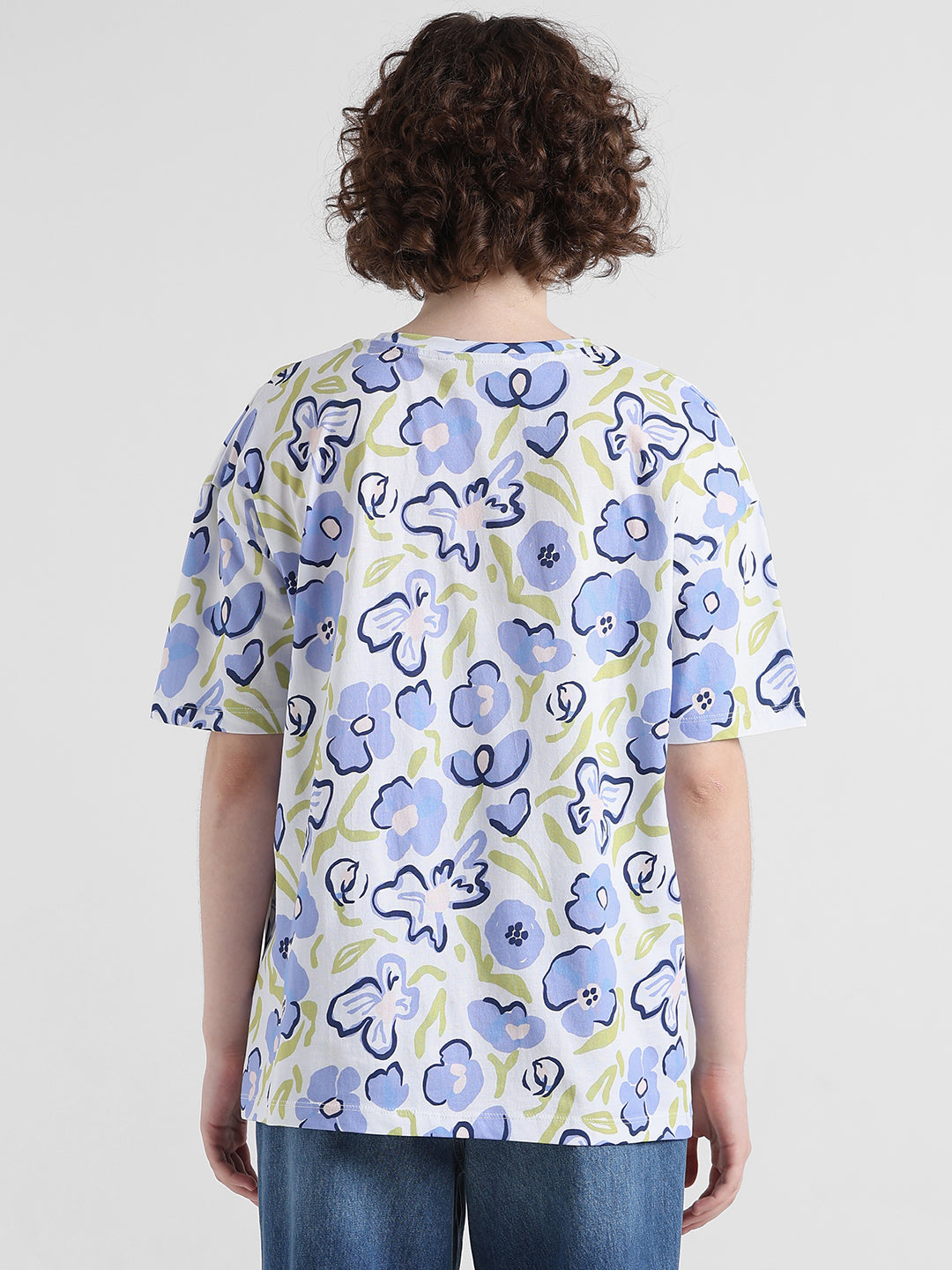White Floral Oversized T-shirt