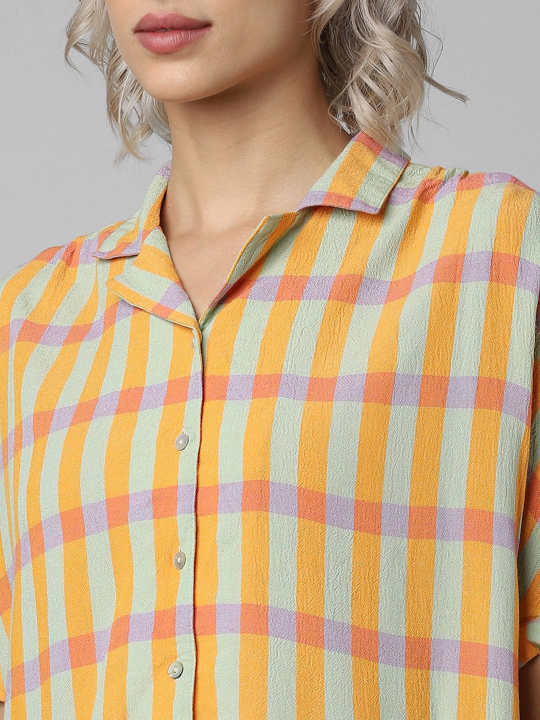 Orange Check Resort Shirt