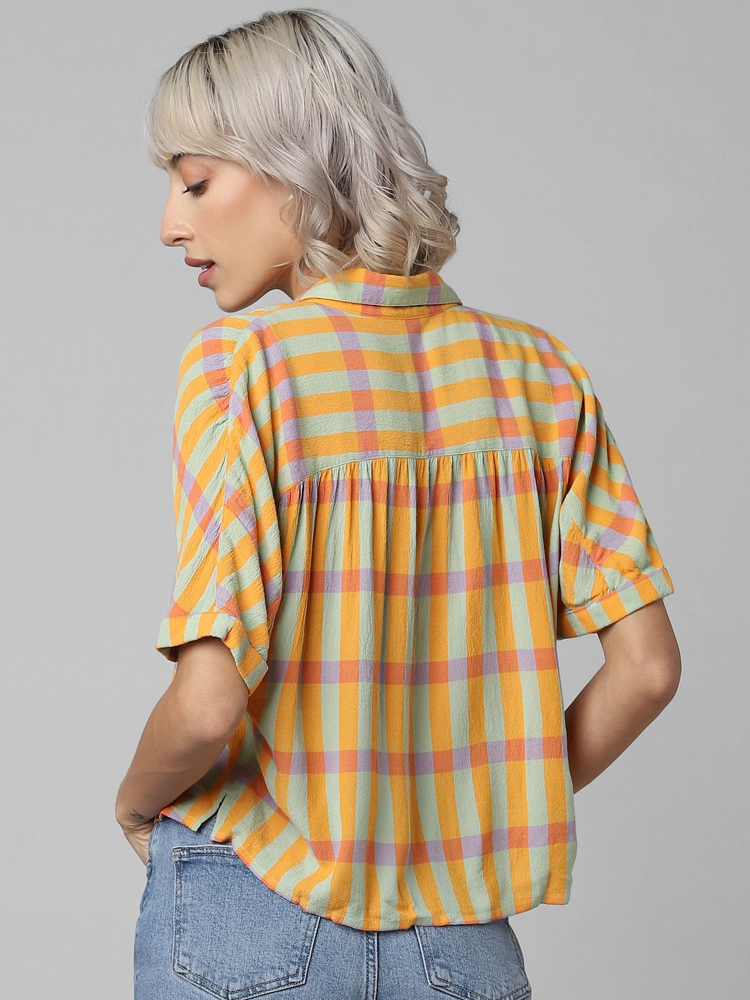 Orange Check Resort Shirt