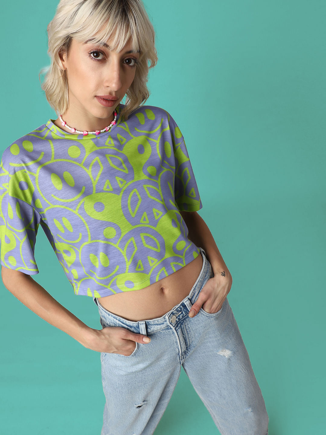 Light Purple Cropped T-Shirt