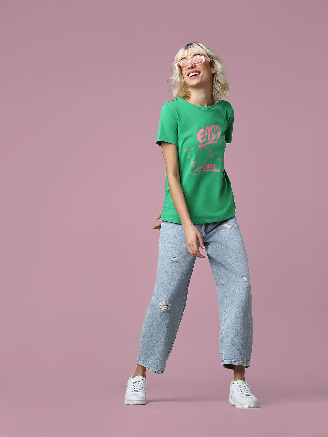 Green Graphic Print T-Shirt