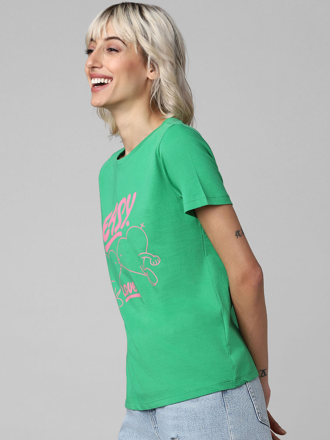 Green Graphic Print T-Shirt