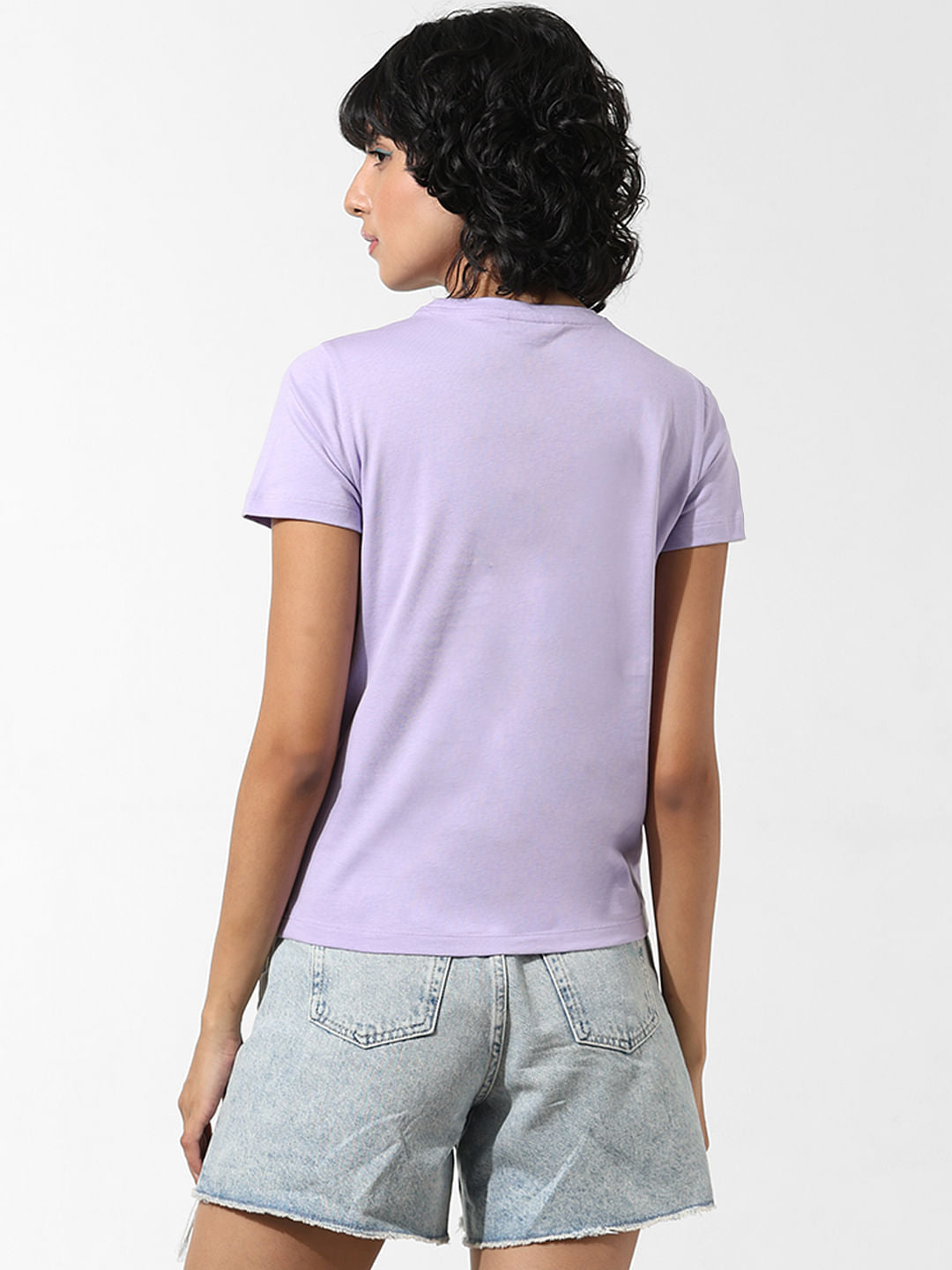 Lilac Floral Print T-Shirt