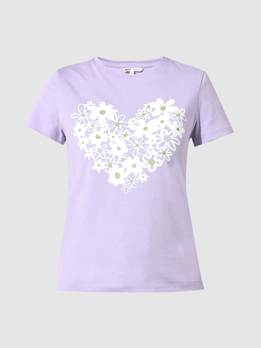 Lilac Floral Print T-Shirt