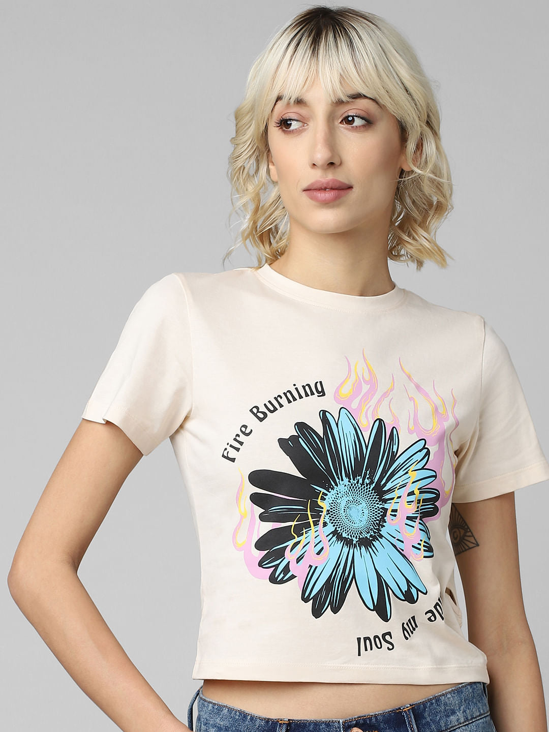 Pink Floral Print T-Shirt