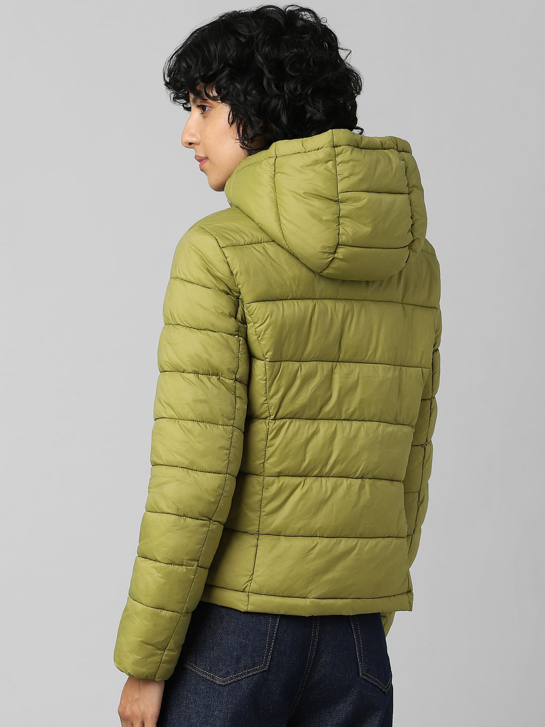 Green Hooded Puffer Jacket