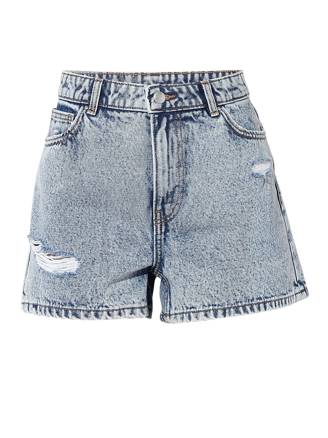 Light Blue Mom Fit Denim Shorts