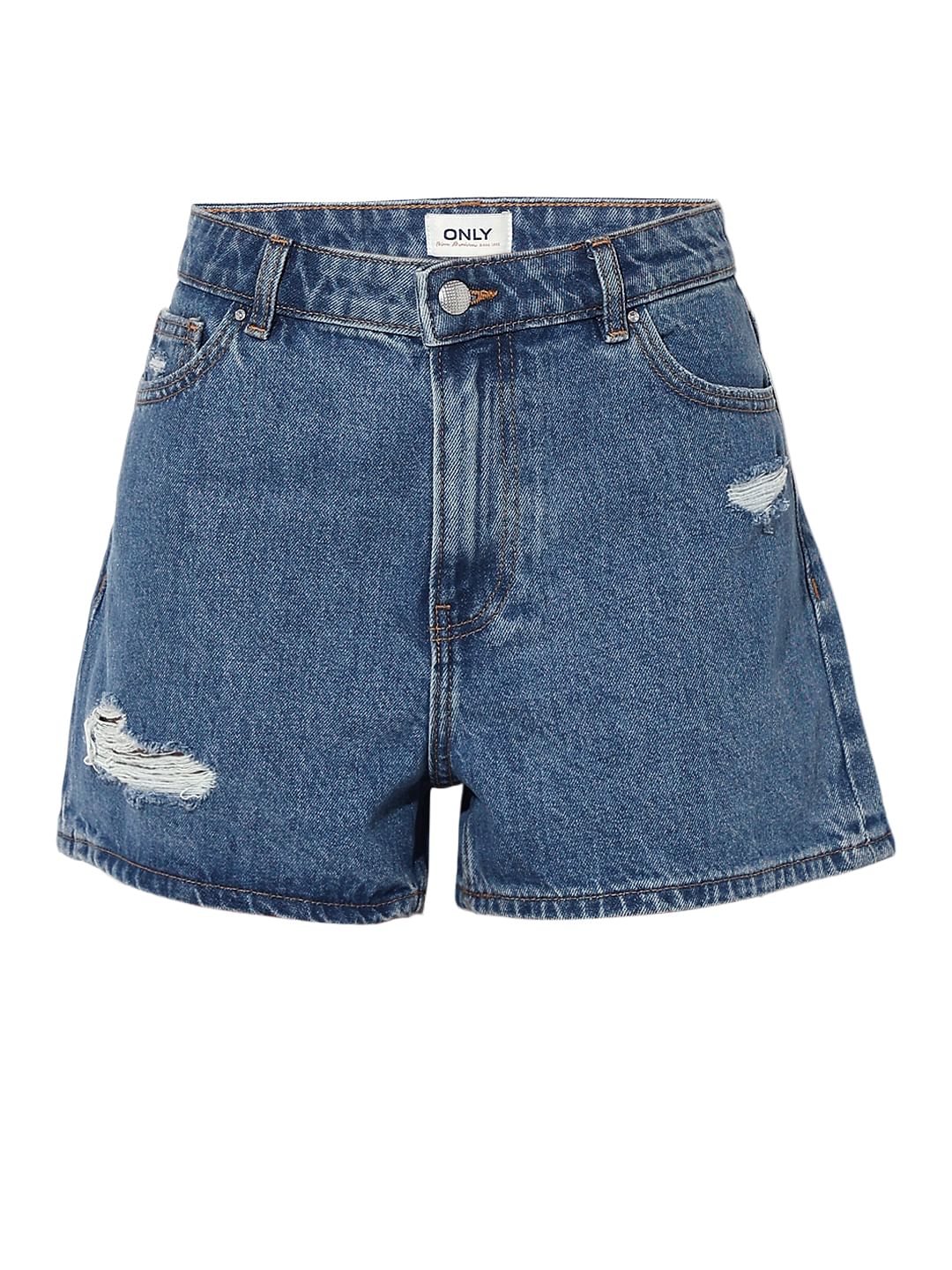 Blue Mom Fit Denim Shorts
