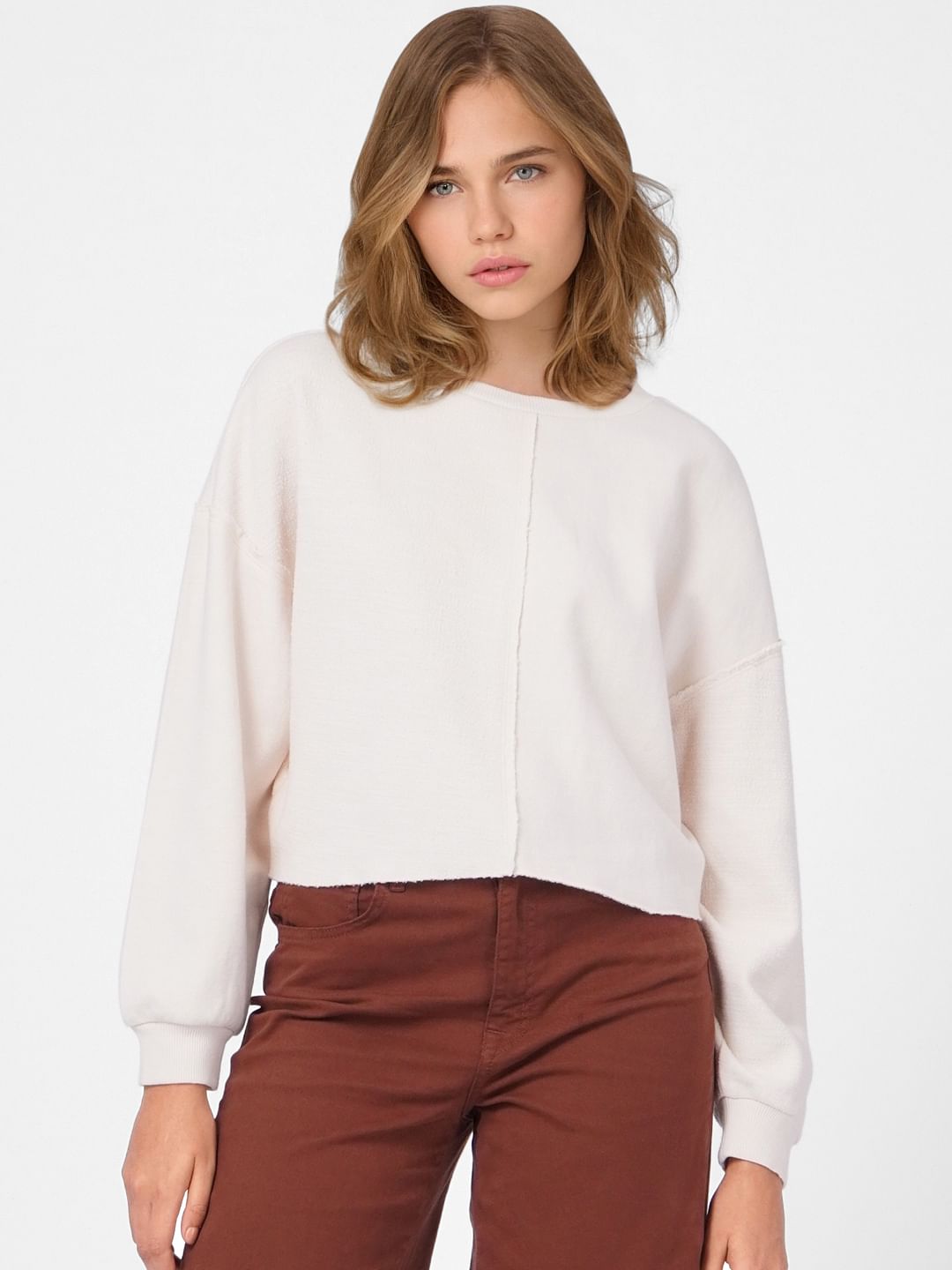 Pink Cropped Sweatshirt