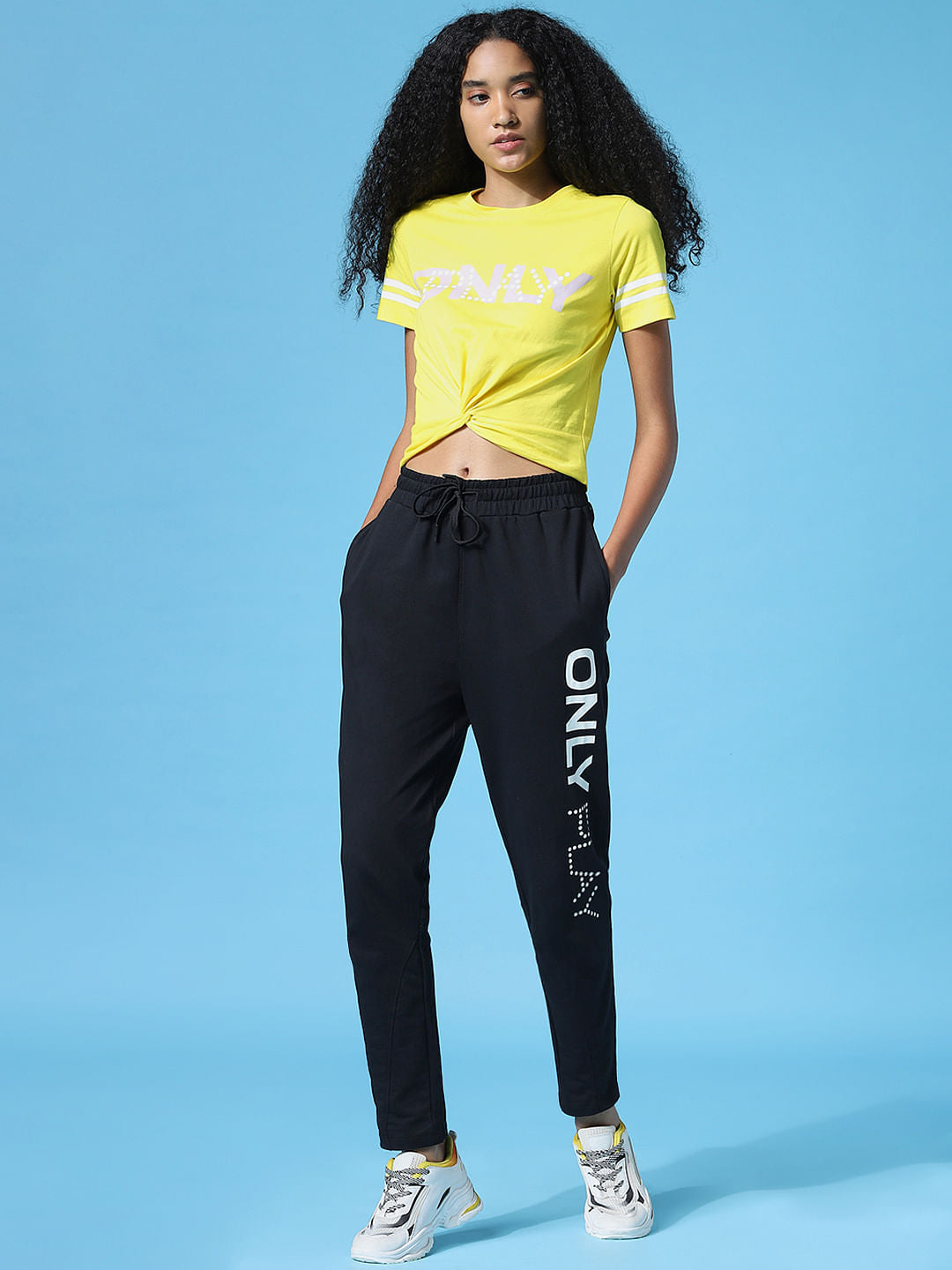 Yellow Knot Detail Crew Neck T-Shirt