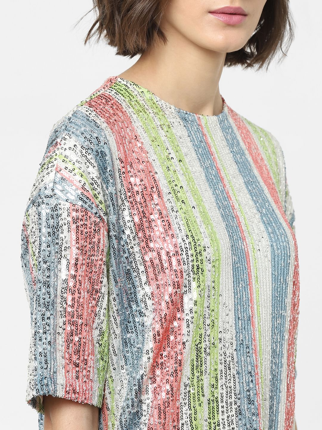 Multi-Coloured Sequin Shift Dress