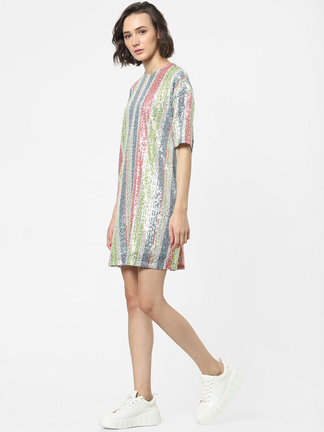 Multi-Coloured Sequin Shift Dress
