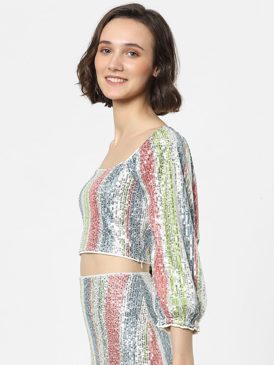 Multi-Coloured Sequin Top
