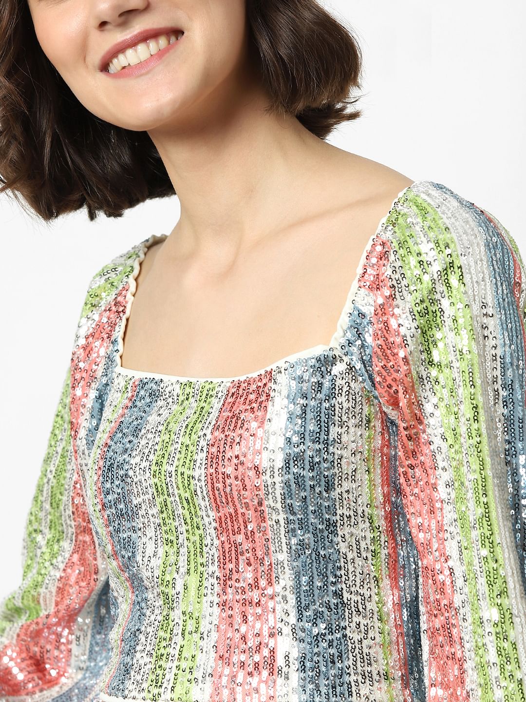 Multi-Coloured Sequin Top