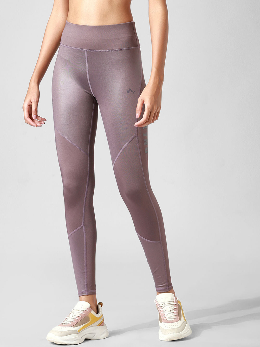 Brown High Rise Co-Ord Training Tights