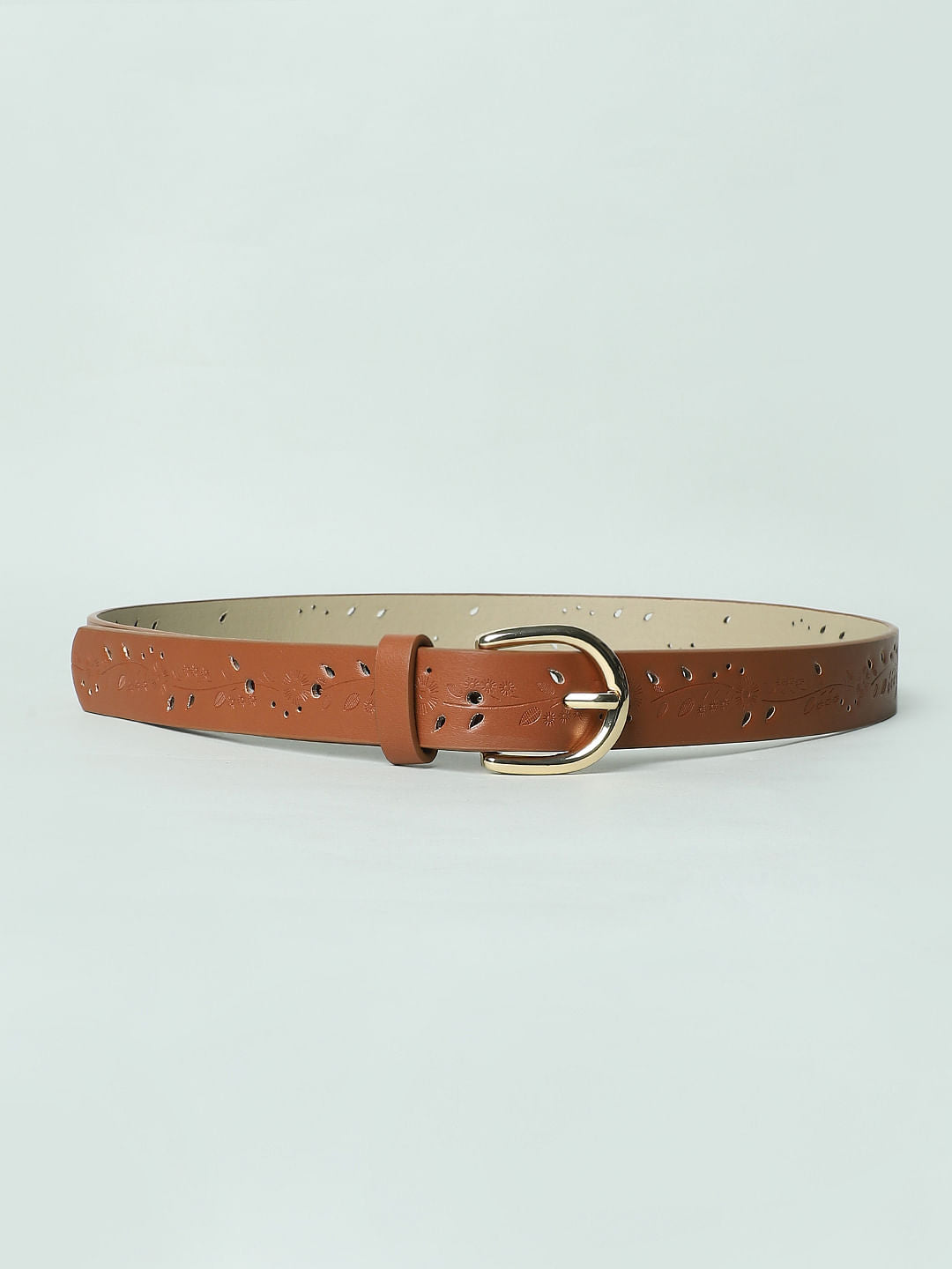 Tan Embossed Belt
