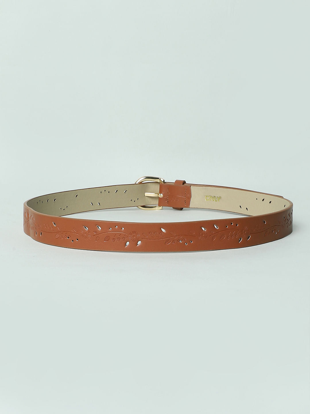 Tan Embossed Belt
