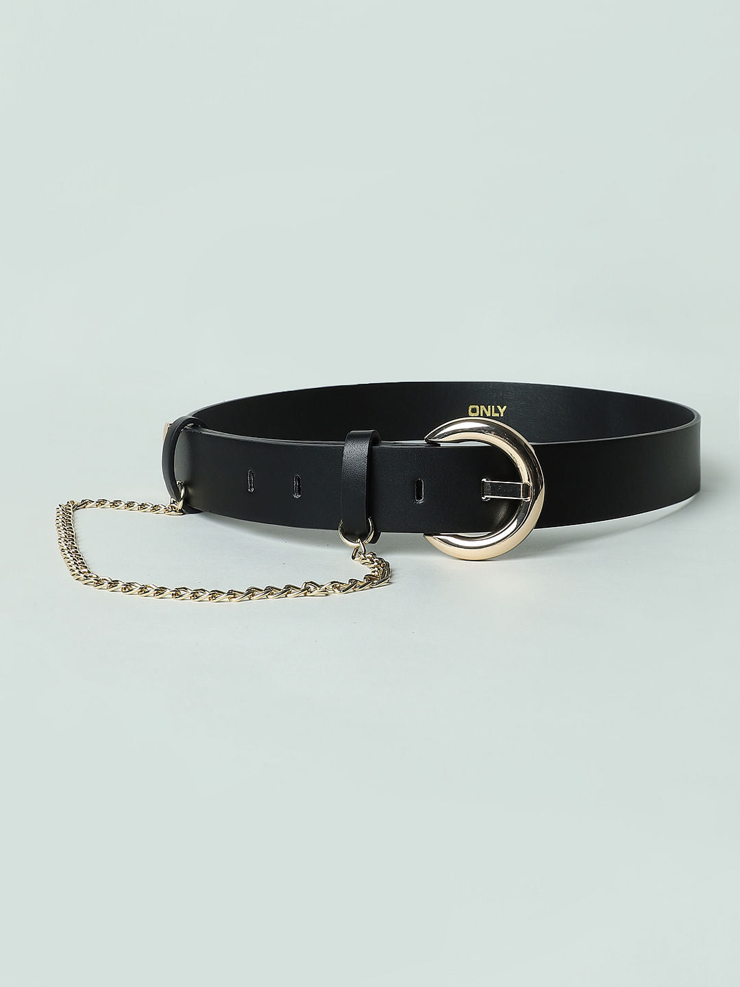 Black Belt With Chain Detail