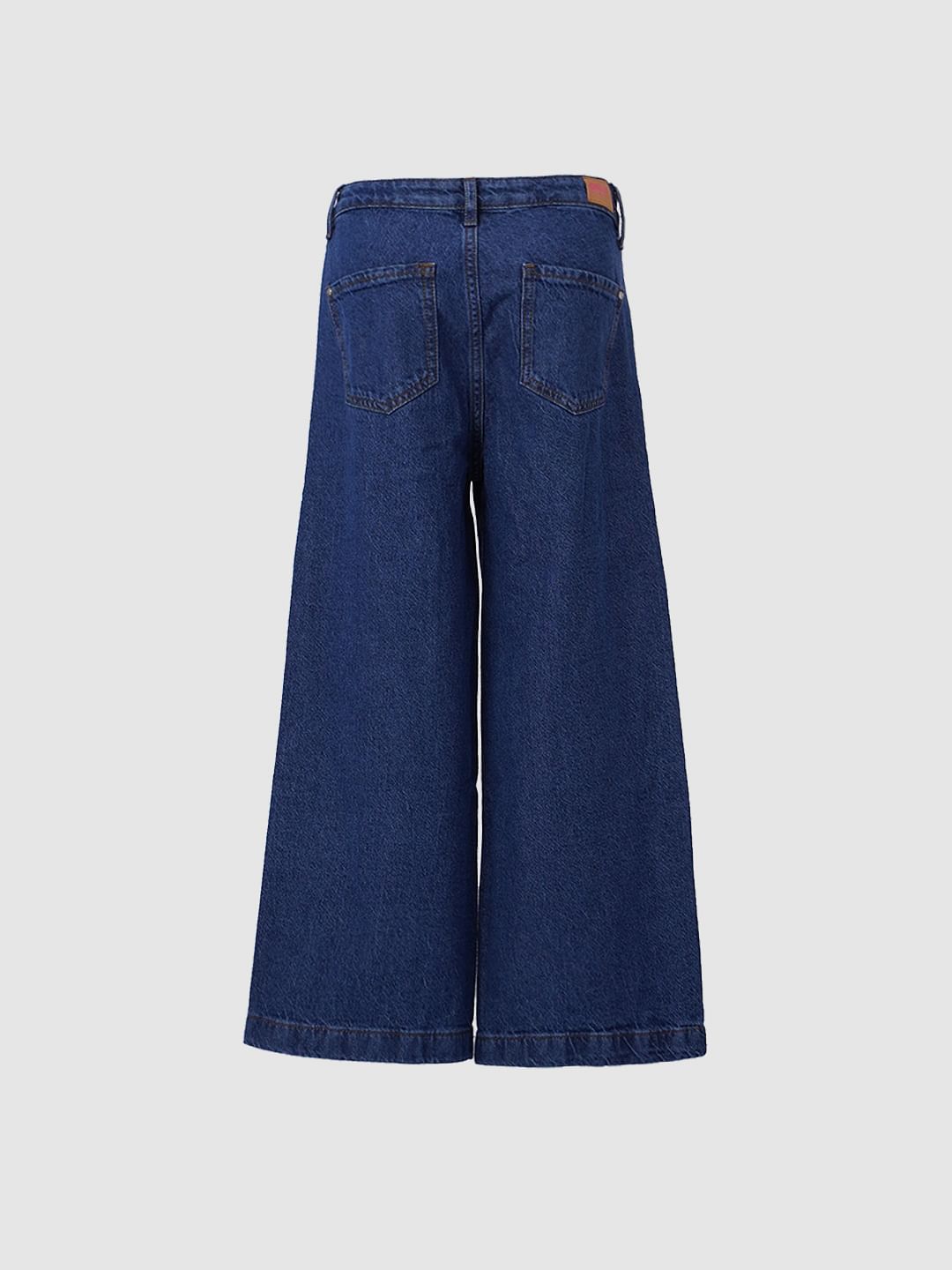 Blue High Rise Flared Jeans