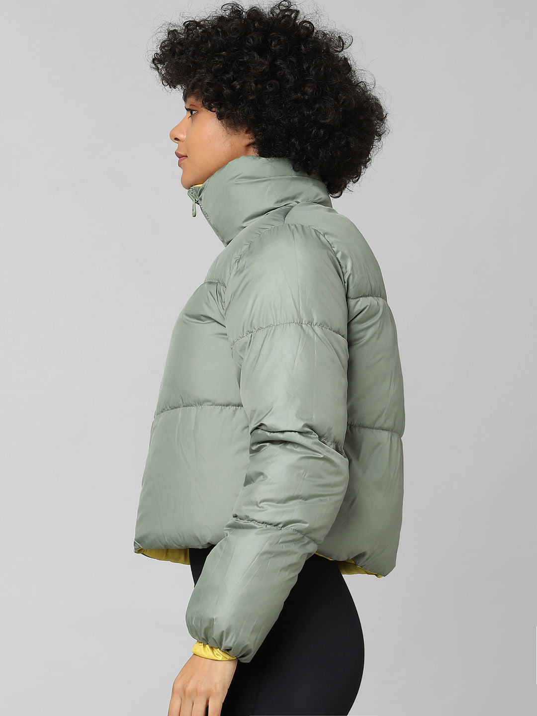 Yellow Reversible Puffer Jacket