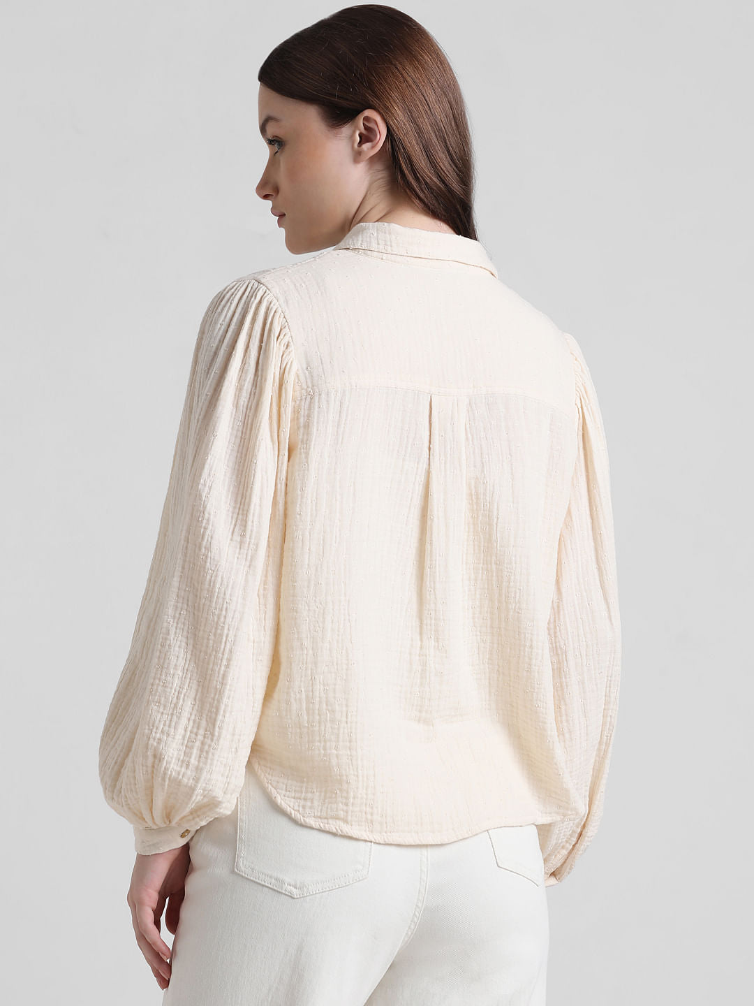 Cream Textured Shirt