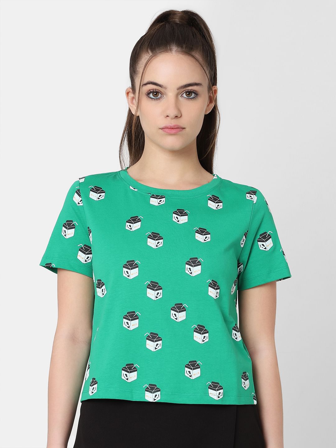 Green Graphic Print T-Shirt
