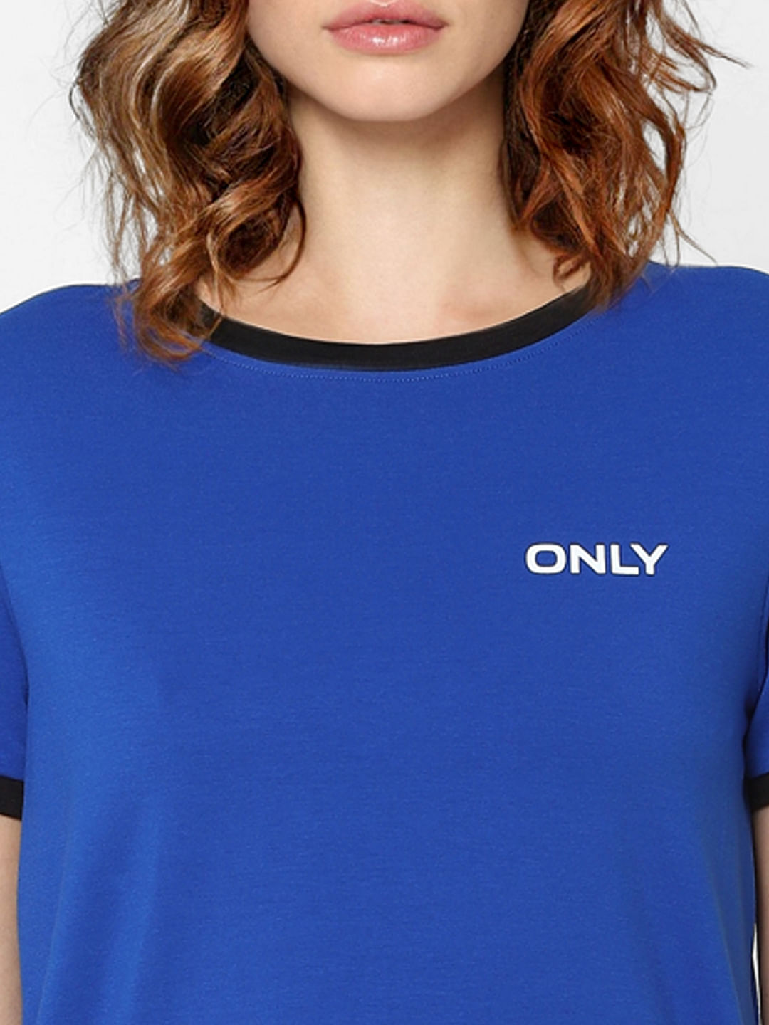Blue Contrast Tipping T-Shirt