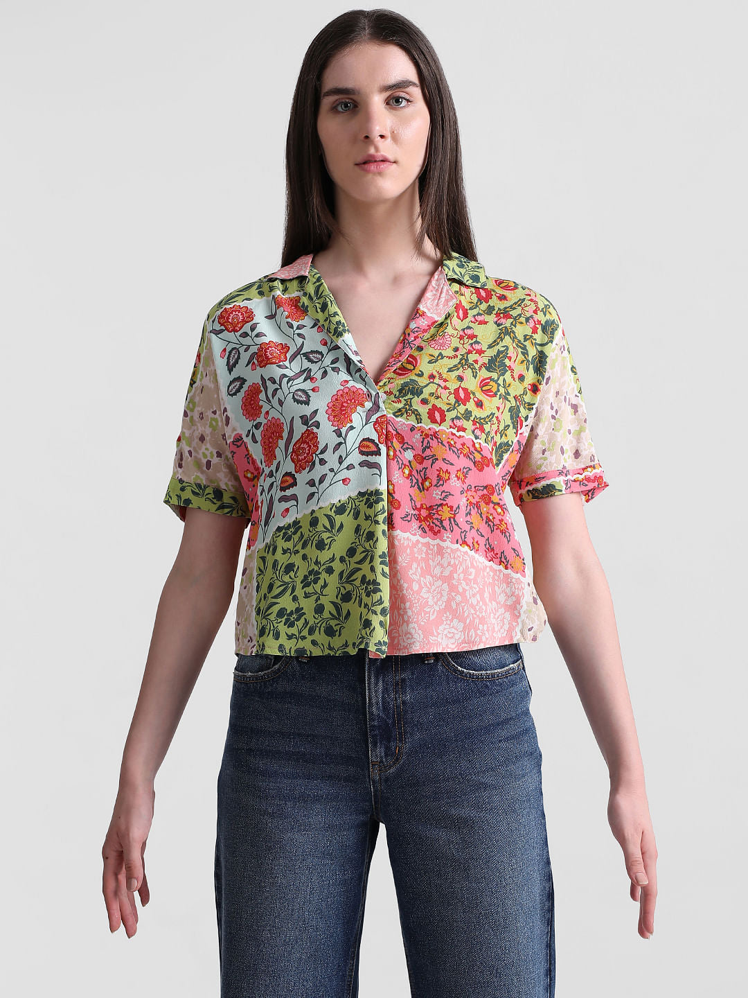 Pink Abstract Print Shirt