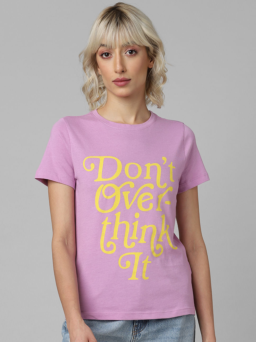 Pink Slogan Print T-Shirt