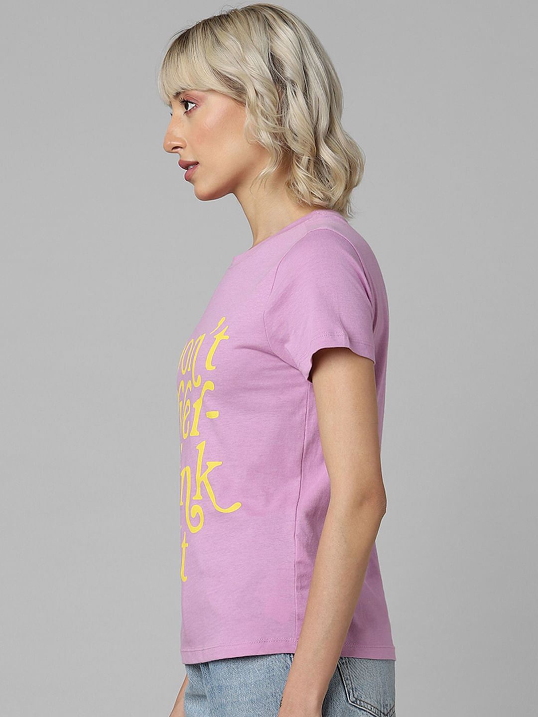 Pink Slogan Print T-Shirt