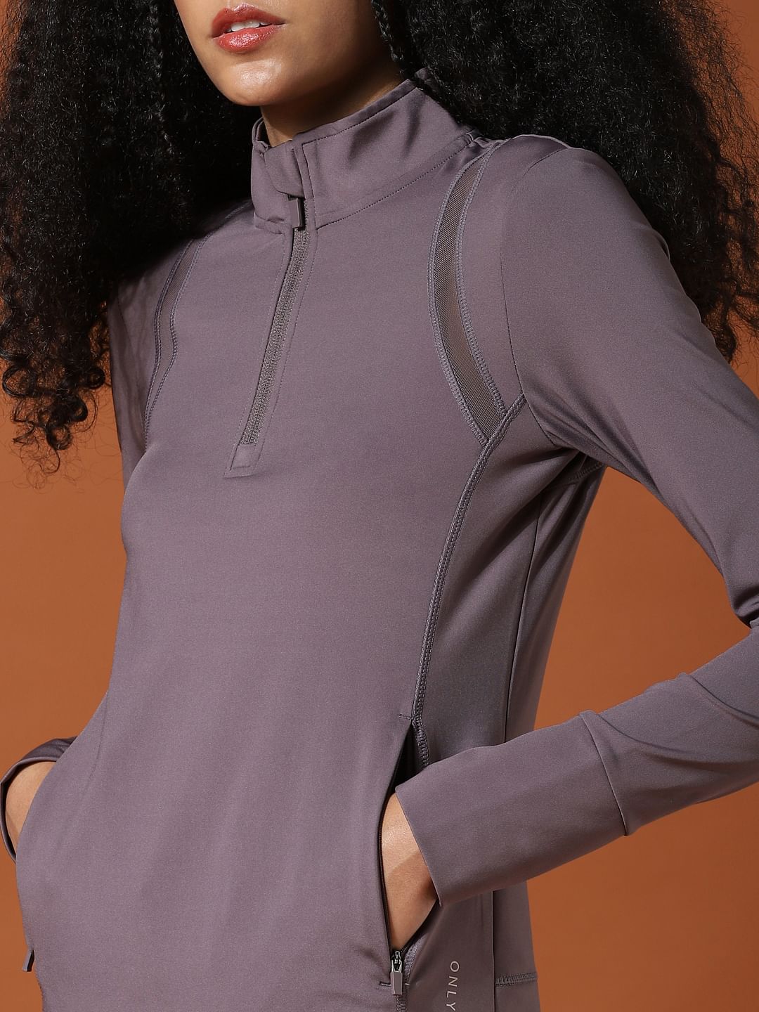 Play Brown Half Zip Co-Ord Training Top